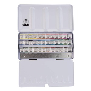 image:imageSchmincke  HORADAM AQUARELL Color Box with 36 Finest Watercolors 74436097 Metal Box Painting Set Watercolors 36 x 12 Pans Space for 12 Additional 12 Pans
