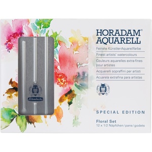 image:imageSchmincke  HORADAM AQUARELL Floral set 12 x 12 pans 74 879 097 metal box painting set finest watercolors