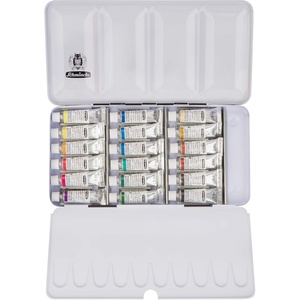 image:imageSchmincke  HORADAM AQUARELL color box basic assortment 12 x 5 ml tubes 74112097 metal box painting set finest premium watercolors017 Fl Oz Pack of 18