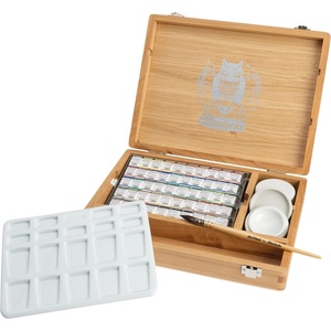 image:imageSchmincke  HORADAM AQUARELL 50 x 12 Pans 74 790 097 Oak Box Painting Set Finest Watercolors