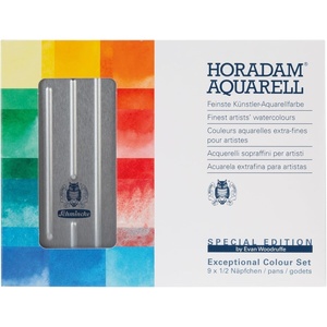 image:imageSchmincke  HORADAM AQUARELL Exceptional colors Set 9 x 12 pans 74 643 097 metal box painting set finest watercolors